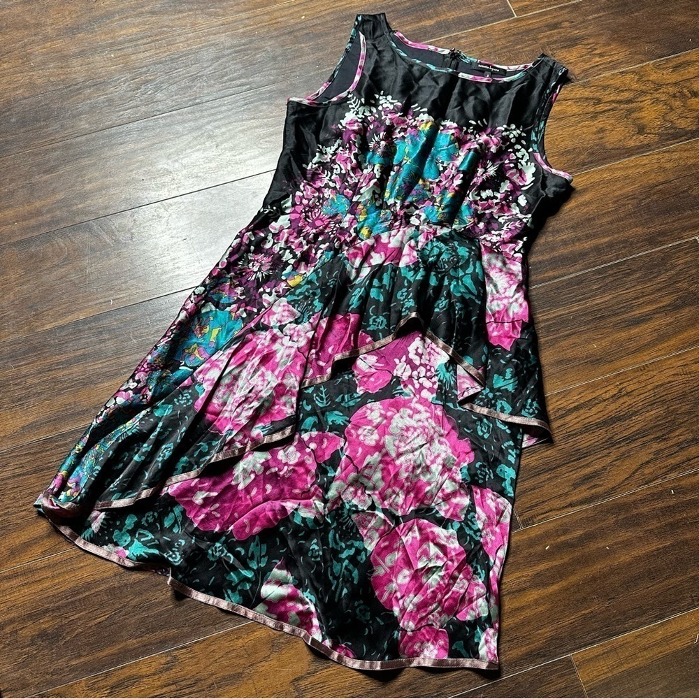 Nanette Lapore Floral Silk Sleeveless Dress